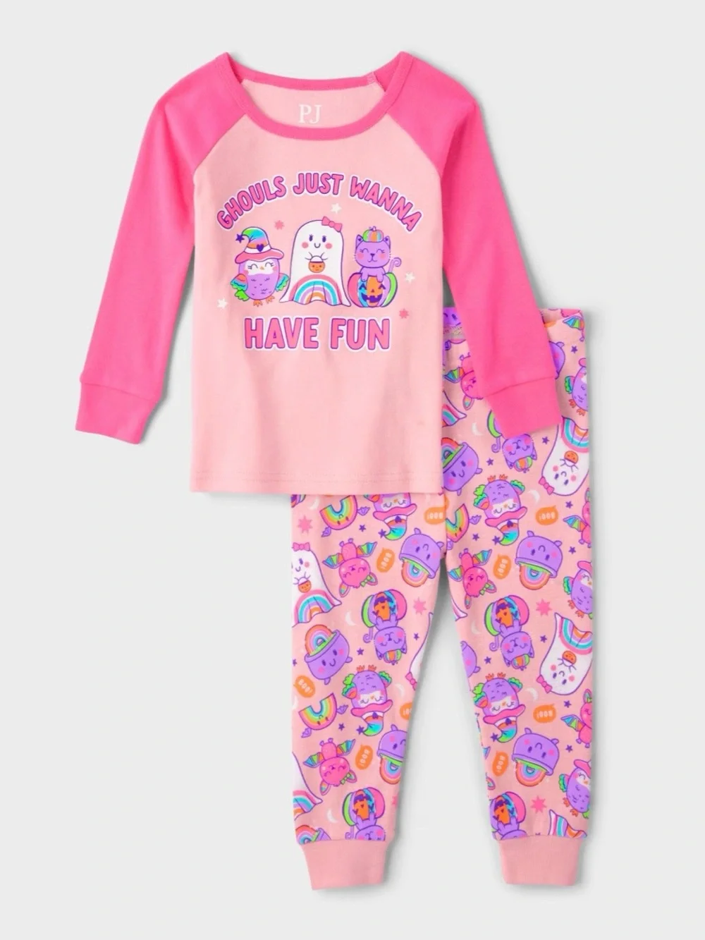 Toddler Girls Ghouls Just Wanna Have Fun Halloween Pajamas Glow in the Dark 3T